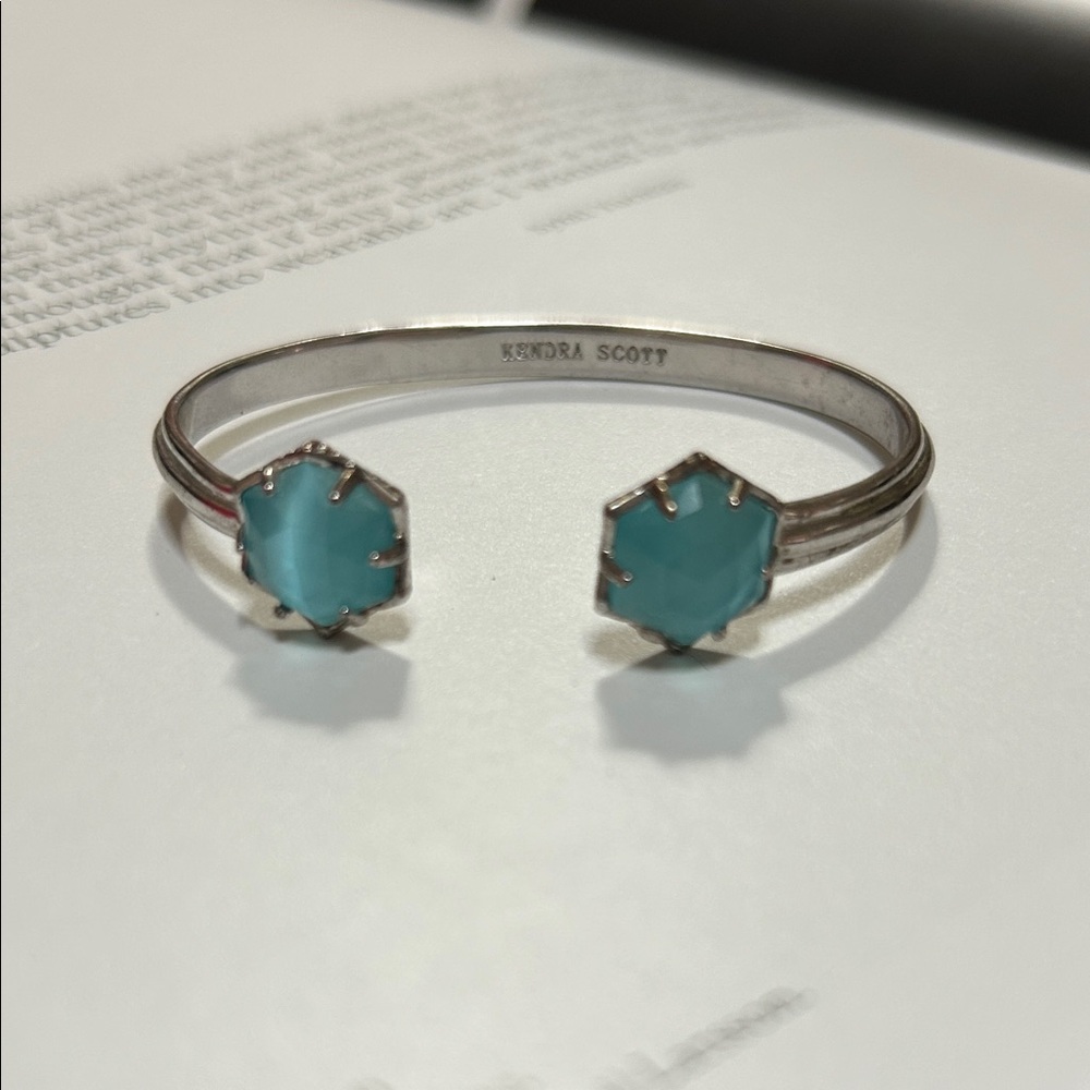 Kendra Scott Silver Cuff with Light Blue Stones 🩵